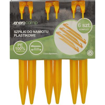 11. ŚLEDZIE DO NAMIOTU 22CM KPL. 6SZT PLASTIK ENERO CAMP