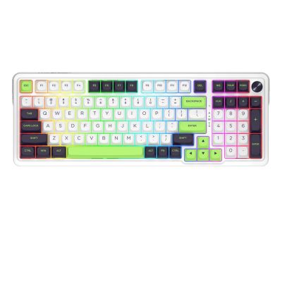 9. REDRAGON K686WBG-RGB-MAX Eisa Max klawiatura USB + RF Wireless + Bluetooth Biały, Czarny
