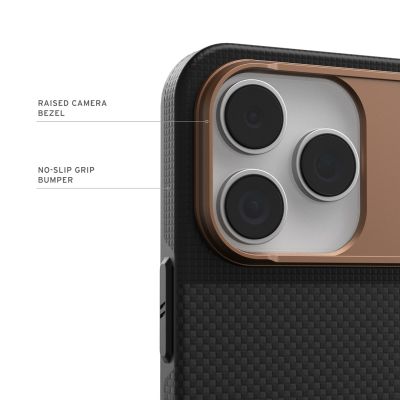 4. UAG Fibr Armr MagSafe - etui do iPhone 17 Pro kompatybilne z MagSafe (kevlar graphite / bronze)