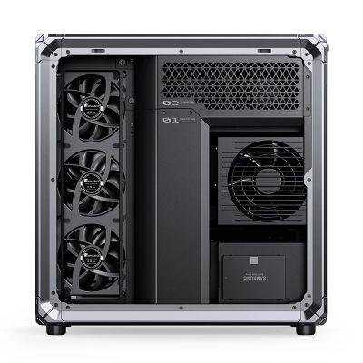 46. Jonsbo X400 Pro PC-Gehäuse, Midi-Tower, ATX, Tempered Glass - grau