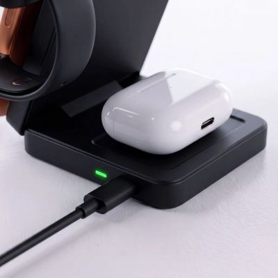 9. Ładowarka bezprzewodowa Tech-Protect A56 3in1 MagSafe + kabel USB-C / USB-C 100 cm - czarna