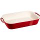 12. Prostokątny półmisek ceramiczny Staub - 4.5 litrów, Czerwony