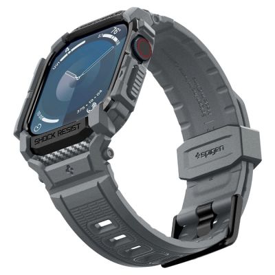 6. Etui Spigen Rugged Armor na Apple Watch 10 46 mm - szare