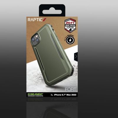 5. Raptic X-Doria Fort Case etui iPhone 14 z MagSafe pancerny pokrowiec zielony