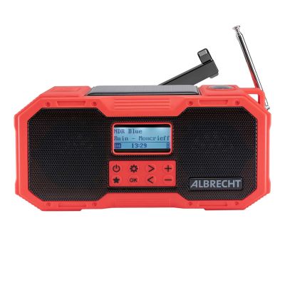7. Albrecht DR 112 DAB+ Zewnętrzna korba Radio FM, SOS, Latarka, Solar, PowerBank