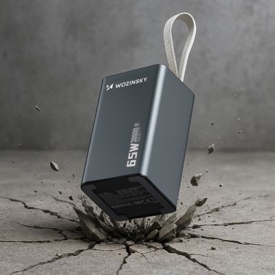 10. Powerbank Wozinsky K65+ 65W 30000mAh 2x USB-C, 1x USB-A 65W - szary