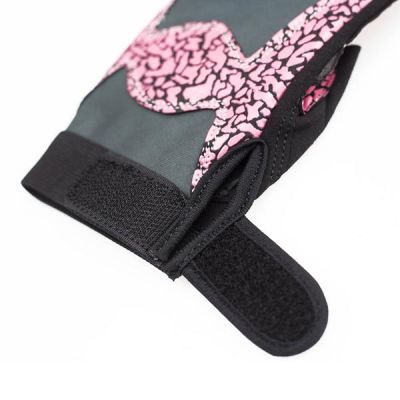 5. Rękawice na siłownię Pink/Gray W HMS RST03 r.L