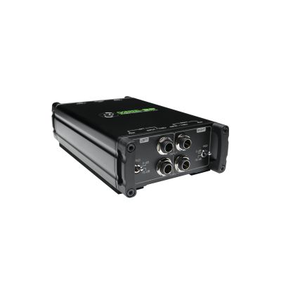 Pasywna skrzynka bezpośrednia Mackie MDB-2P na gitarę basową, pianino cyfrowe, gitarę, syntezator, czarna, 20-20000 Hz, 140000 Ohm, 0.002%
