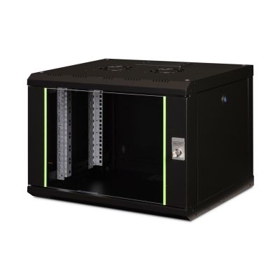 38. Digitus Szafa sieciowa wisząca Unique 19" 7U rack 600x450, drzwi szyba, czarny, niedzielona, złożona, 100kg