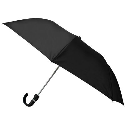 2. PARASOL KRÓTKI PÓŁAUTOMATYCZNY Z ZAWIJANĄ RĄCZKĄ CZARNY SEMI LINE