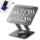4. Podstawka pod laptopa, tablet Wozinsky WRS-CPY84SB 360 aluminiowa + Gratis! podstawka do smartfona - czarna
