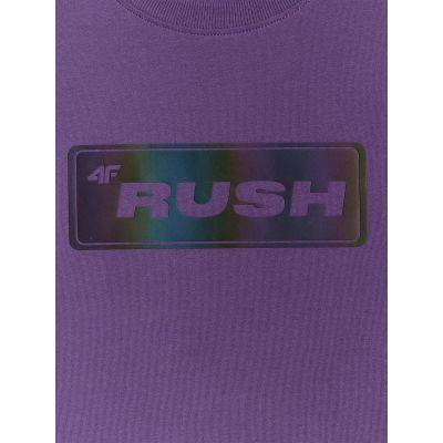 8. T-shirt regular z nadrukiem męski 4F 4FRSS26TTSHM3659-50S