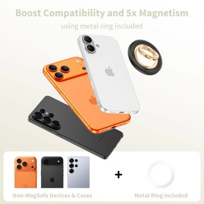 5. Uchwyt magnetyczny Tech-Protect MMR700 Lamano MagSafe na telefon - czarno-złoty