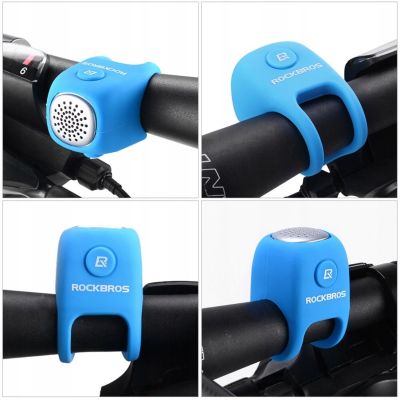 7. Dzwonek rowerowy Rockbros CB1709BU elektroniczny - niebieski