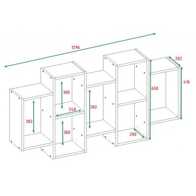 4. REGAŁ WISZĄCY BILBAO 7.0 ŚCIENNY PÓŁKI BIEL MAT