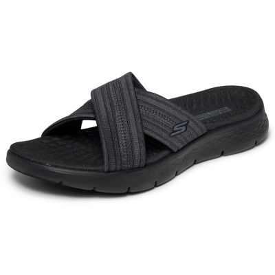 5. Skechers damskie Japonki GO WALK FLEX SANDAL IMPRESSED 141420 BKGY