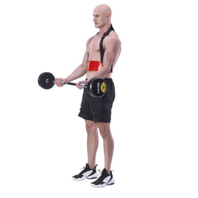 9. Przyrząd do ćwiczenia mięśni bicepsów Arm blaster HMS ABX02 czerwony