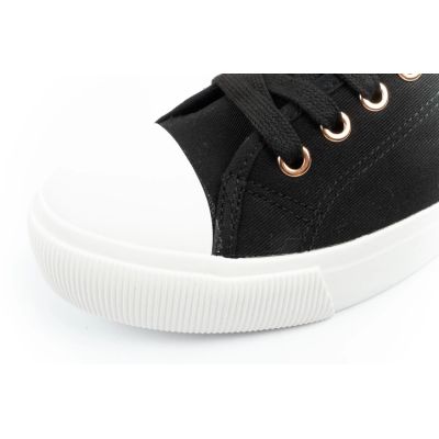 6. Lee Cooper buty sportowe damskie trampki z tkaniny stylowe czarne