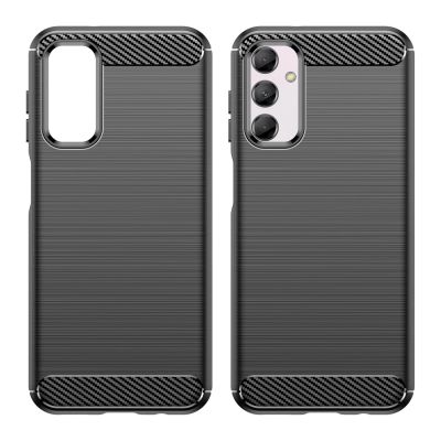 2. Elastyczne etui wzór karbon do Samsung Galaxy M14 Carbon Case - czarne