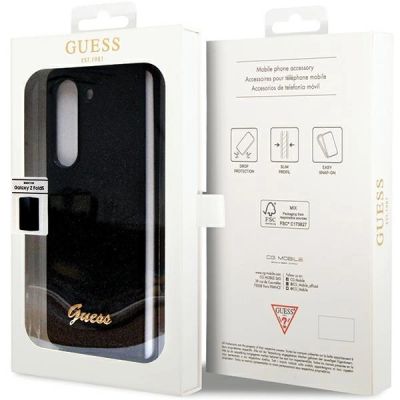 7. Etui Guess Glitter Script na Samsung Galaxy Z Fold 5 - czarne