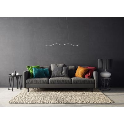 12. Lampa sufitowa LED Activejet AJE-SARA, srebrna, światło neutralne białe, 1690 lm.