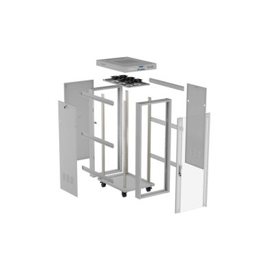 7. LANBERG SZAFA STOJĄCA RACK 19" 42U 600X1000 SZARA