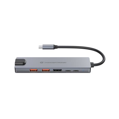 3. Conceptronic DONN29G stacja dokująca Przewodowa USB 3.2 Gen 2 (3.1 Gen 2) Type-C Szary