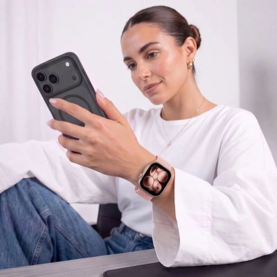 9. Pasek Tech-Protect Nylonmag na Apple Watch 4 / 5 / 6 / 7 / 8 / 9 / SE (38 / 40 / 41 mm) - różowy