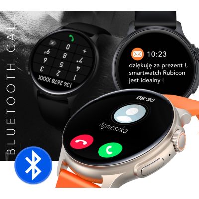 5. Smartwatch Męski RUBICON RNCF12 Tytan/Orange SMARUB245