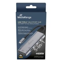 MediaRange MRCS511 huby i koncentratory USB Type-C 480 Mbit/s Srebrny