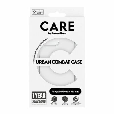 4. Etui CARE by PanzerGlass Urban Combat Case na iPhone 15 Pro Max - przezroczyste