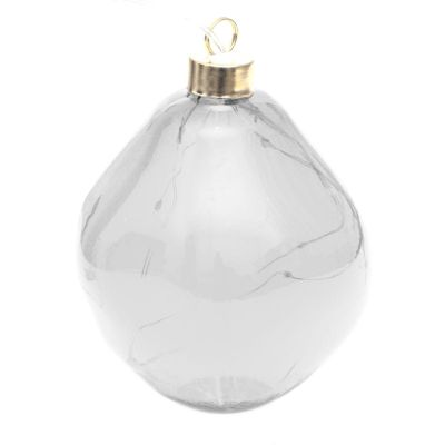 20. BOMBKA FORMÓWKA SZKLANA KROPLA LED 10CM SILVER