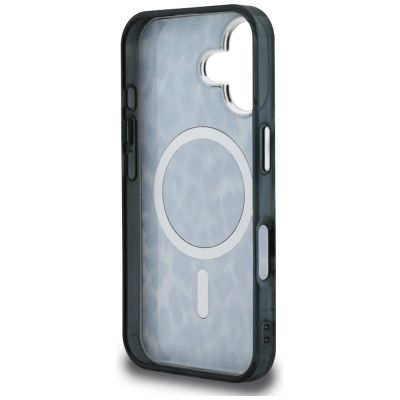 7. Etui Karl Lagerfeld IML Leopard Pattern MagSafe na iPhone 16 - czarne