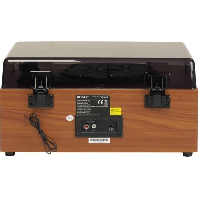 4. Retro wieża stereo Denver MRD-52 z gramofonem light wood