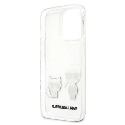 7. Etui Karl Lagerfeld Transparent Karl & Choupette na iPhone 13 Pro / 13 - przezroczyste