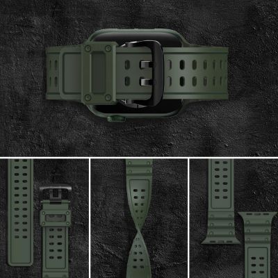 4. Pasek Strap Triple Protection do Apple Watch 38 / 40 / 41 mm opaska bransoleta - zielony
