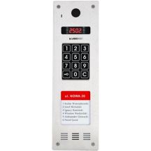 Laskomex CP-2533NR-040 Wąski panel audio pionowy, ze stali nierdzewnej, z czytnikiem RFID i DŁUŻSZĄ listą lokatorów (kompatybilny z modułem KAM3-1)