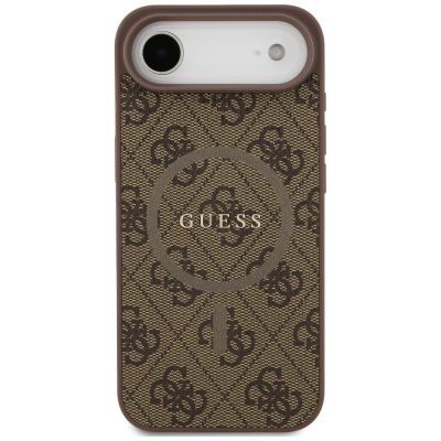 3. Etui Guess 4G Ring Classic Logo MagSafe na iPhone 17 Air - brązowe