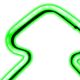 10. NEON CHOINKA ZIELONA 87 LED NA BATERIE 16x91CM LUCA