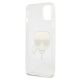 7. Etui Karl Lagerfeld Glitter Karl's Head na iPhone 13 mini - srebrne