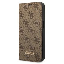 Etui Guess 4G Vintage Gold Logo na iPhone 14 Pro Max - brązowe