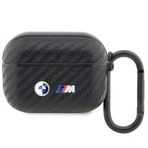 Etui BMW Carbon Double Metal Logo na AirPods Pro - czarne