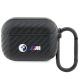 Etui BMW Carbon Double Metal Logo na AirPods Pro - czarne