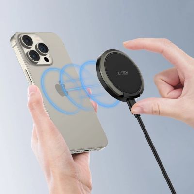 5. Ładowarka Tech-Protect QI15W-A33 indukcyjna z MagSafe i podstawką z kablem USB-A / USB-C - czarna