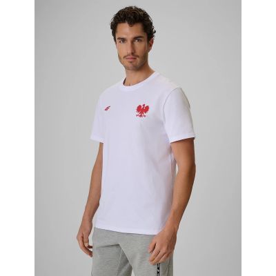 T-shirt bawełniany kibica męski 4F 4FRSS26TTSHM4203-10S