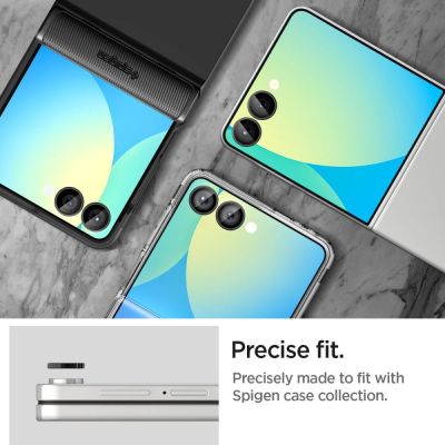 11. Osłona aparatu Spigen Optik Pro HD Glas.TR EZ Fit 2-pack na Samsung Galaxy Z Flip 7 - czarna