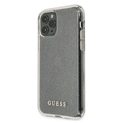 2. Etui Guess Glitter na iPhone 11 Pro Max - srebrne