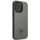 4. Etui Guess Saffiano Triangle Logo na iPhone 13 Pro / 13  6,1" - srebrne