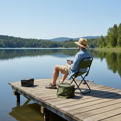 10. KRZESLO TURYSTYCZNE SKŁADANE 35X28X58CM ZIELONE ENERO CAMP