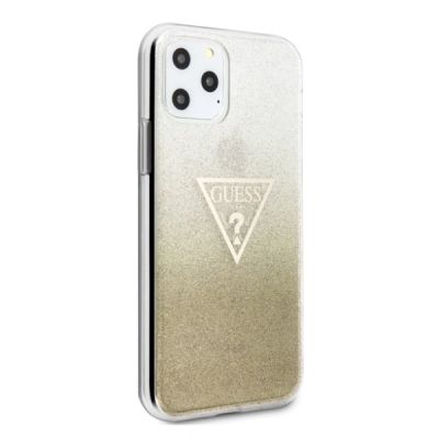 3. Etui Guess Glitter Triangle na iPhone 11 Pro Max - złote